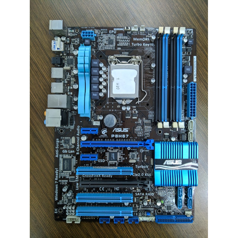 Motherboard Intel H67 Asus Soket 1155 4 Slot Ram Vga On Board