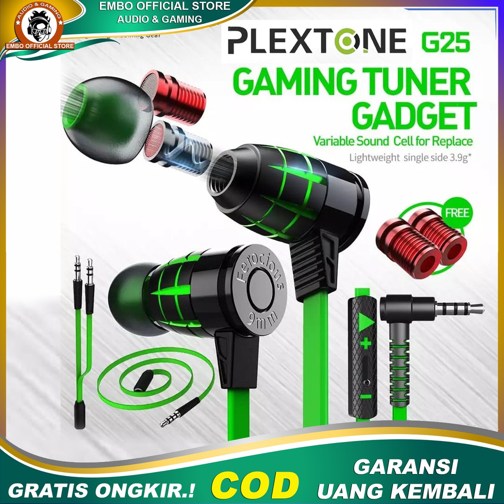 Headset Earphone PLEXTONE G25 In Ear Henset Handsfree Earphones Gaming Kabel Headphones Stereo