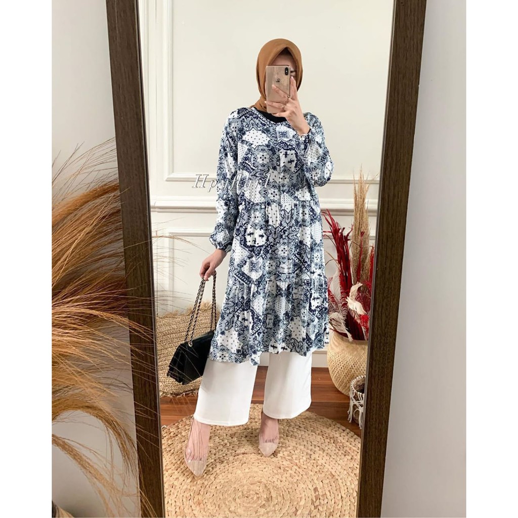 MIRZA TUNIK RAYON TUNIK MOTIF ETNIK