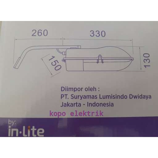 Intech Kap Lampu Jalan / Lampu Jalan Merk Intech / Kap Lampu penerangan Jalan