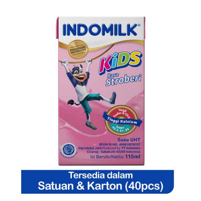 

[115ML] SUSU INDOMILK KIDS UHT RASA STRAWBERRY