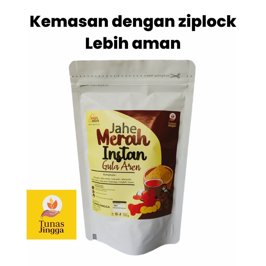 

Jahe Merah Instan Tunas Jingga Gula Aren Jahe Merah Bubuk Minuman Jamu Herbal Tradisional Curah 150Gr