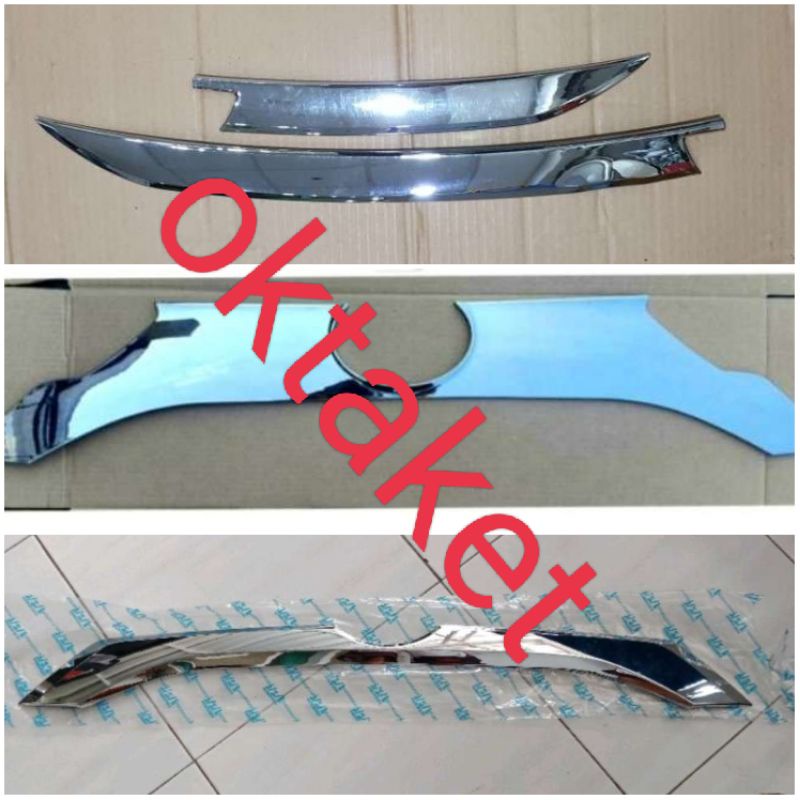 paket lengkap Trunk Lid Chrome All new Rush Terios 2018-2022 Gr Sport