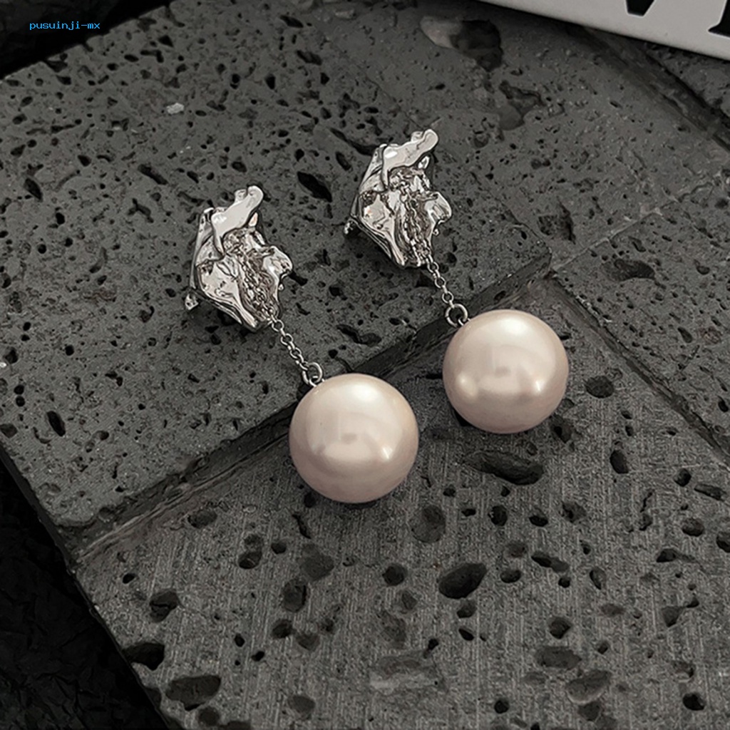 1 Pasang Anting Drop Mutiara Tiruan Gaya Retro Untuk Wanita