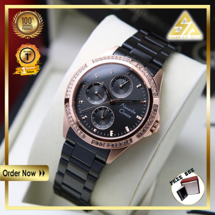JAM ALEXANDER CHRISTIE ALEXANDRE CHRISTIE WANITA CEWEK JAM TANGAN ORIGINAL ORI BRANDED AC 4243
