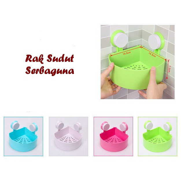 Rak Holder Kamar mandi Sudut Serbaguna Tempat Sabun Shampoo Soap Odol Pasta Gigi Bathroom Lotion New