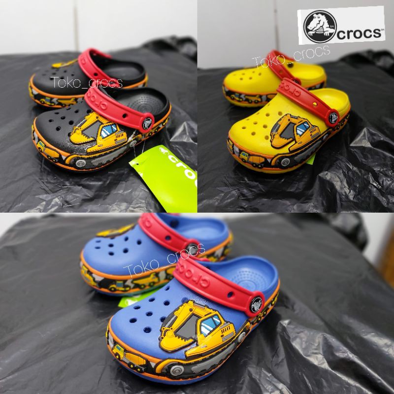 Crocs Anak led lampu Excavator