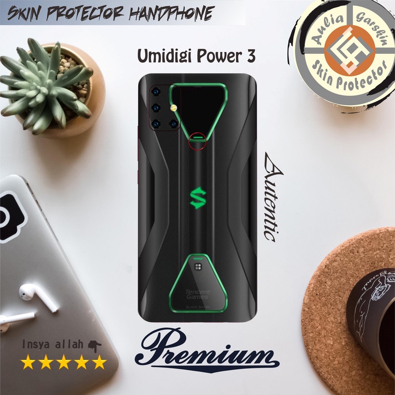 Garskin HP Umidigi Power 3 motif shark black - Free Custom Motif