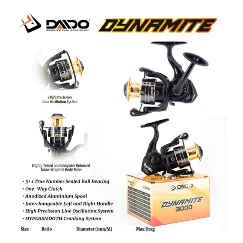 REEL DAIDO DYNAMITE 800/1000/2000/3000/4000/6000 HYPERSMOTH...ORIGINAL