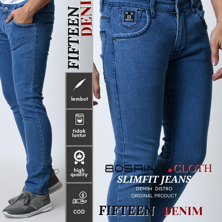 Recomended FIFTEEN DENIM Celana Jeans Pria Slimfit Streetch Original New Fifteen Denim / Celana Pria