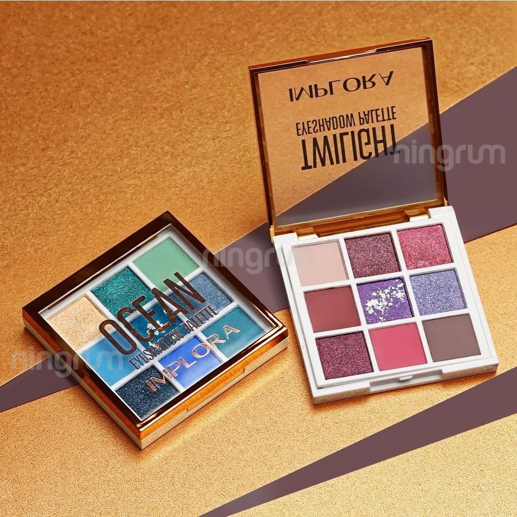 Ningrum - Implora New Eyeshadow Palette Implora Eyeshadow Palette 9 Looks 100 Ori BPOM - 5107