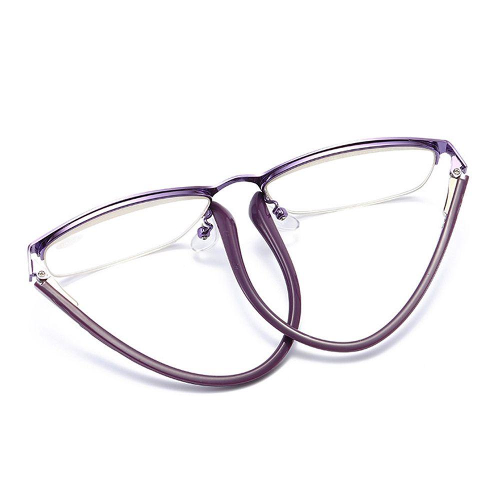 Mxbeauty Kacamata Presbyopia Unisex Gaya Bisnis Ultralight Persegi Setengah Bingkai Baca Pembesaran Kacamata Presbyopic