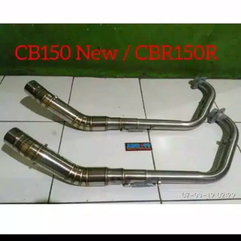 PIPA EHER KNALPOT RACING FOR CBR NEW/CB 150 DILENGKAPI LUBANG SENSOR