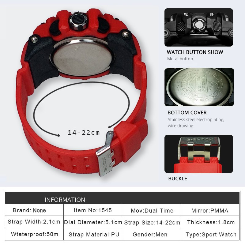 (Istimewa Bossque) Jam PAGAR NUSA Double Time Full Merah (Exclusive)