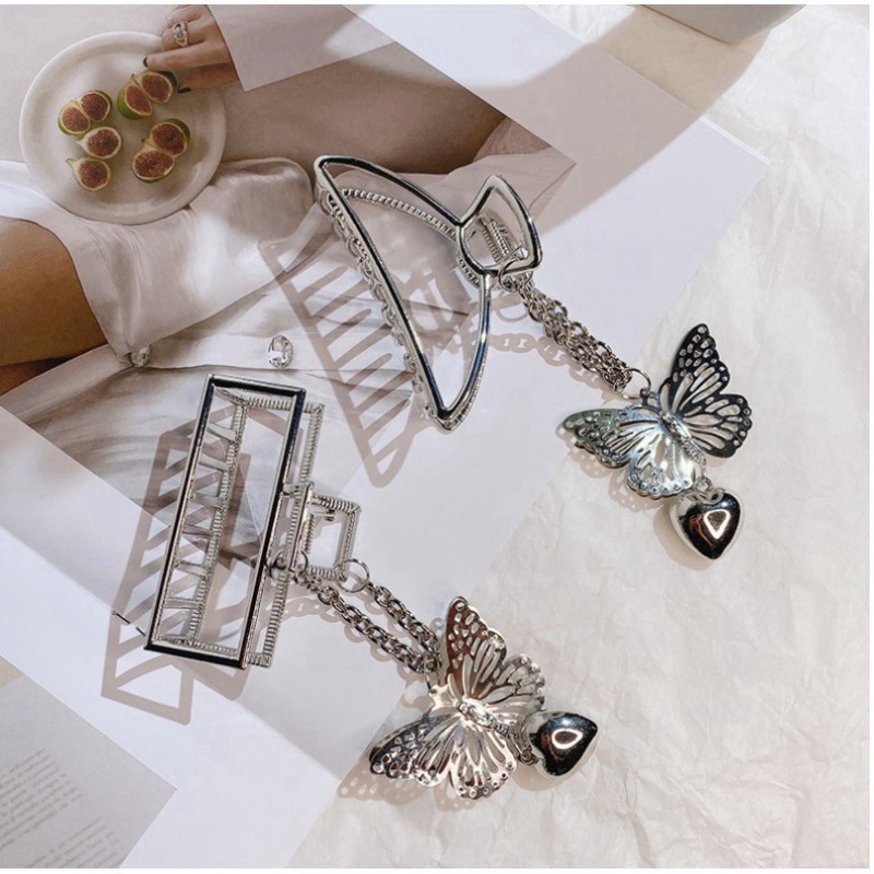 Jepit Rambut Model Butterfly Claw Bahan Metal Gaya Korea