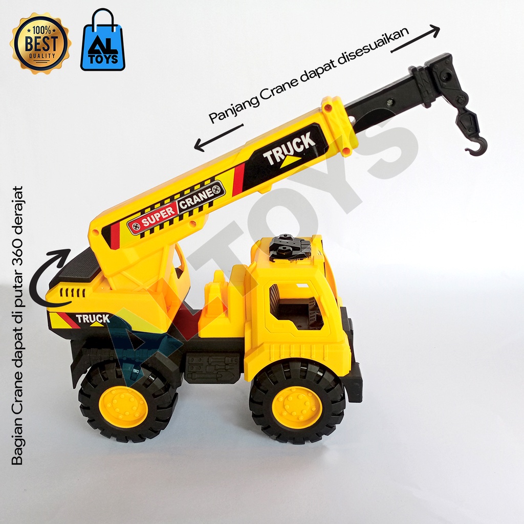 Mainan Mobil Mobilan Konstruksi Dump Truck Pasir / Crane / Exsavator / Tangki Oli Mainan Anak / Construction Cars Toy