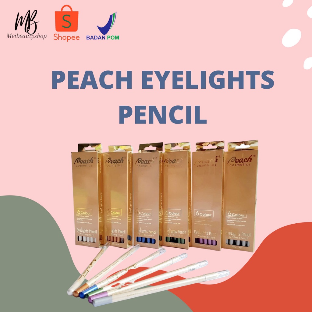 BPOM PEACH EYELIGHTS PENCIL Pensil Alis