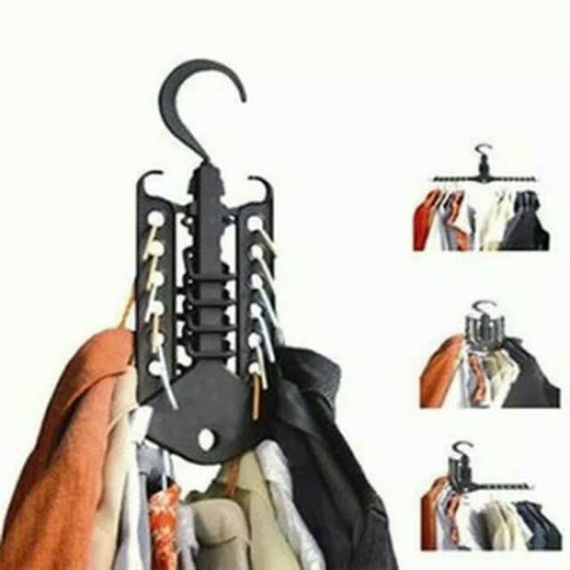 MAGIC HANGER Gantungan Baju Multifungsi Lemari Jemuran