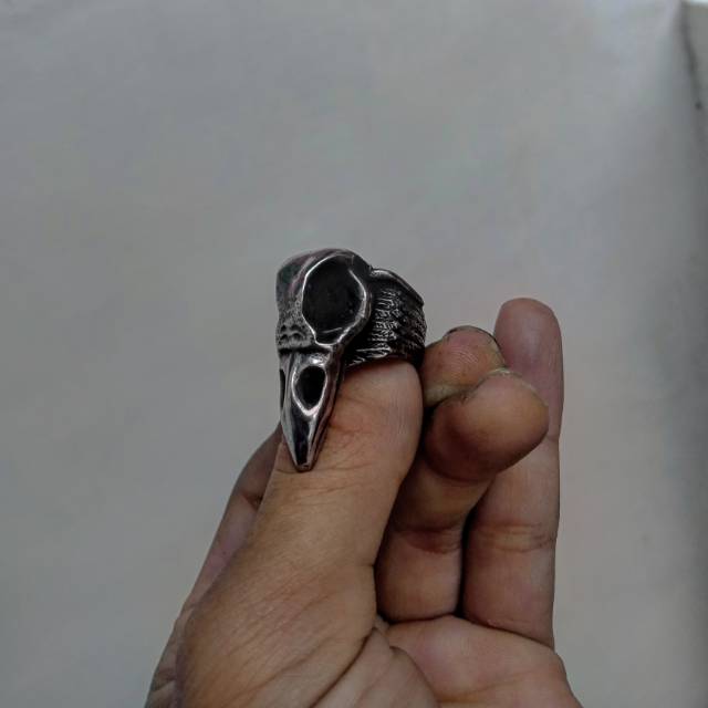 Skullring-ringskull-cincin tengkorak fourspeed metalwerks crow original