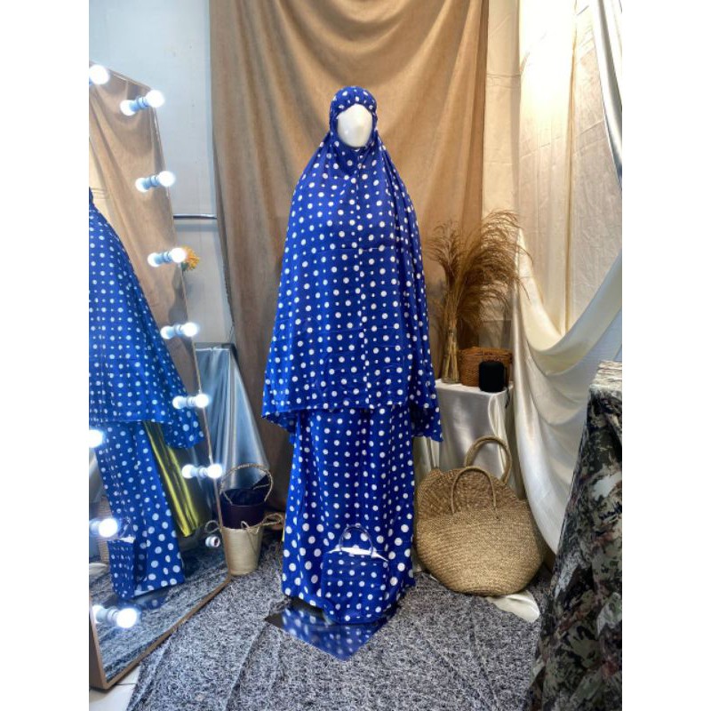 Mukena Bali Rayon Polkadot