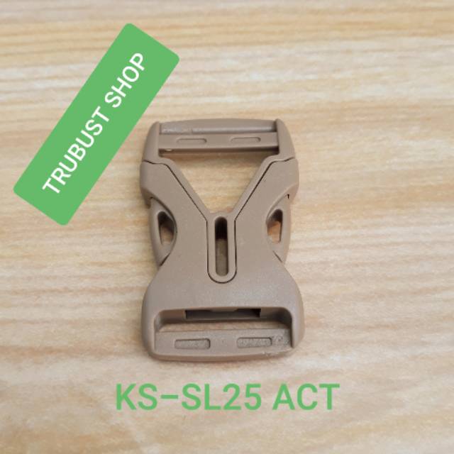 Kunci sodok slot buckle acetal ukuran 2.5cm warna kream jual ecer per 1pc