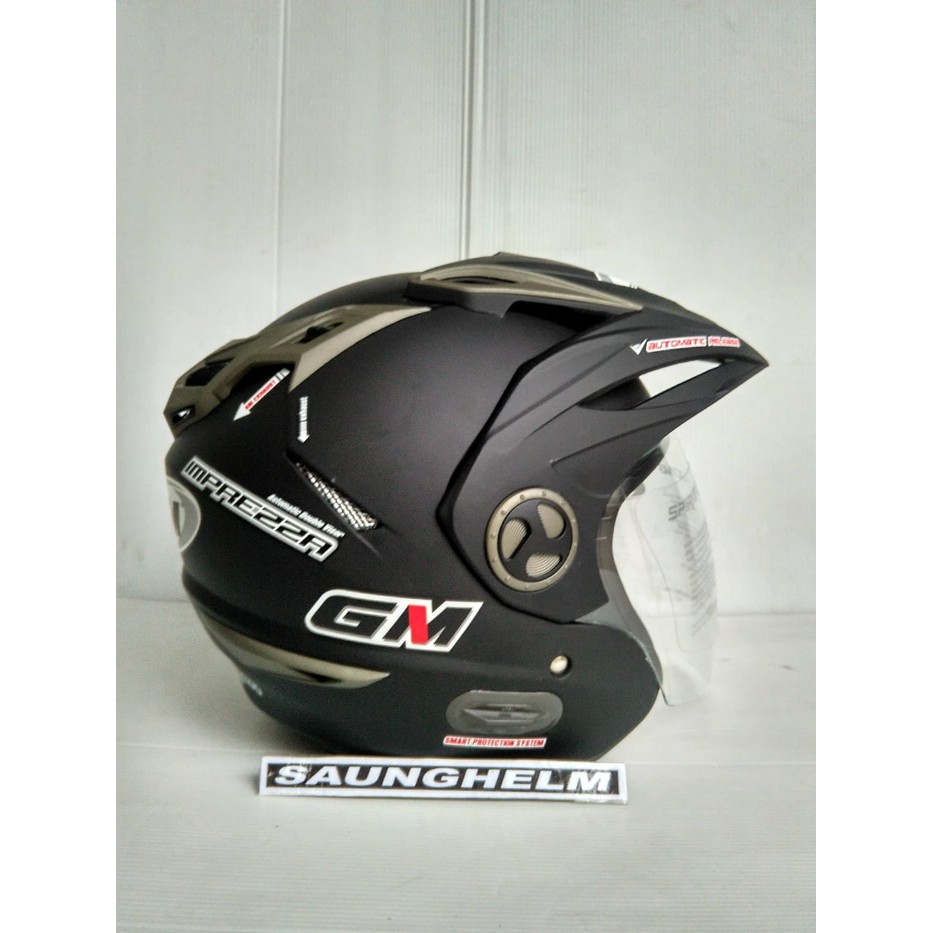 Good Product HELM GM NEW IMPREZZA SOLID BLACK DOFF
