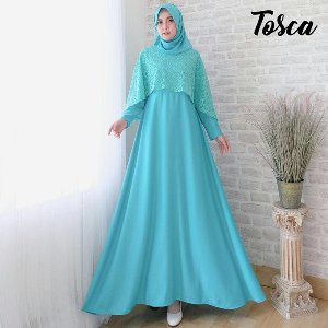Jual set hijab fashion gamis maxi dress baju pesta party New Olivia Ori ODF Limited