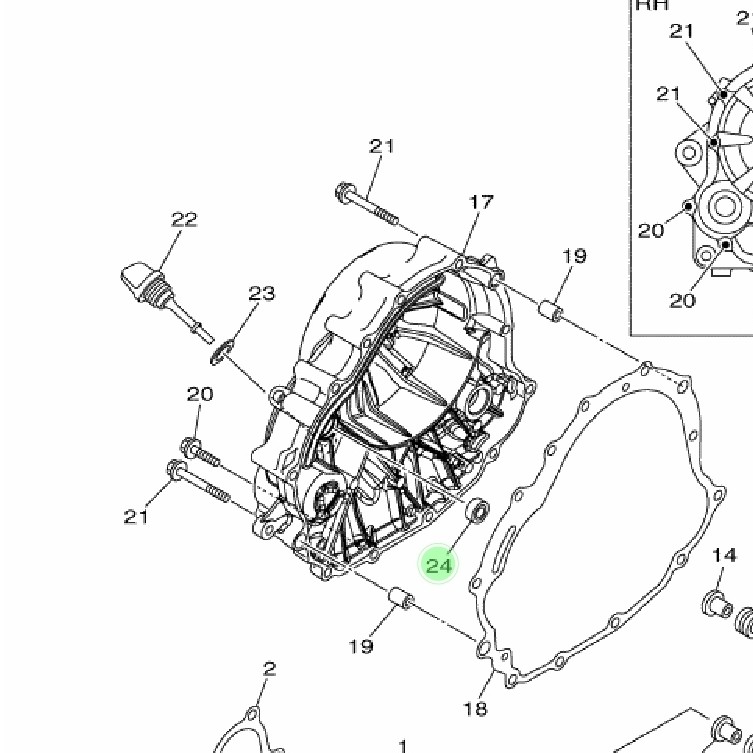 SIL SEAL DALAM BLOK BAK KOPLING NEW R15 VVA V3 MT15 XSR VIXION R WR 155 ORI YGP 93101-10843