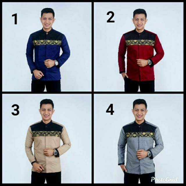  BAJU  BATIK  PRIA  LENGAN Panjang NEW Shopee  Indonesia