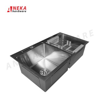 Kitchen Sink 2 Lubang 8245 Model Bolzano Bak Cuci Piring Stainless Shopee Indonesia