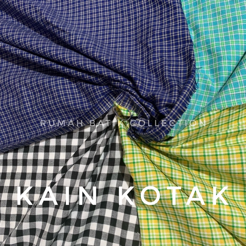 Kain Motif Kotak Seragam