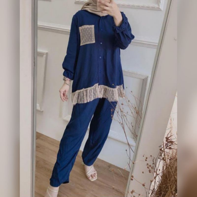 Orimoza Crevo one set polos tile-CUTTIE NAVY LD100