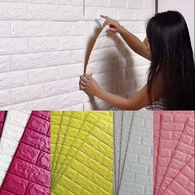 Wallpaper Foam Dinding Bata  3D/ Brick Panel