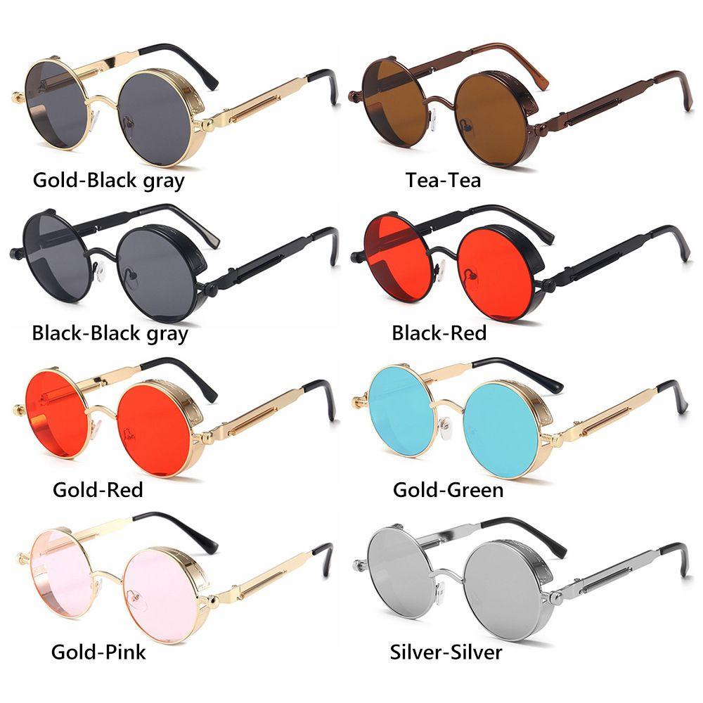 Lily Kacamata Steampunk Wanita Pria Frame Metal Round Eyewear