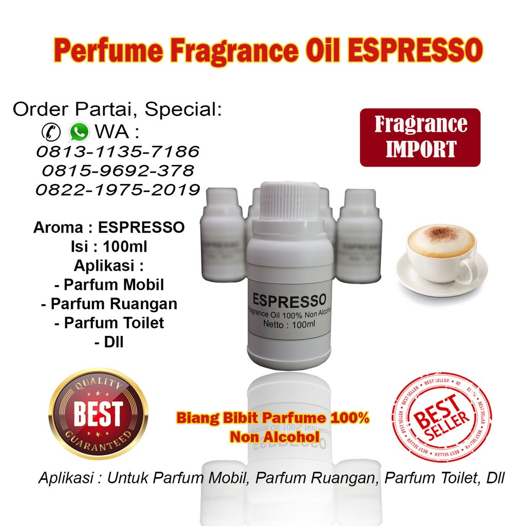 Bibit Biang Parfum Aroma ESPRESSO 100ml / Parfum ESPRESO / ESPRESSO