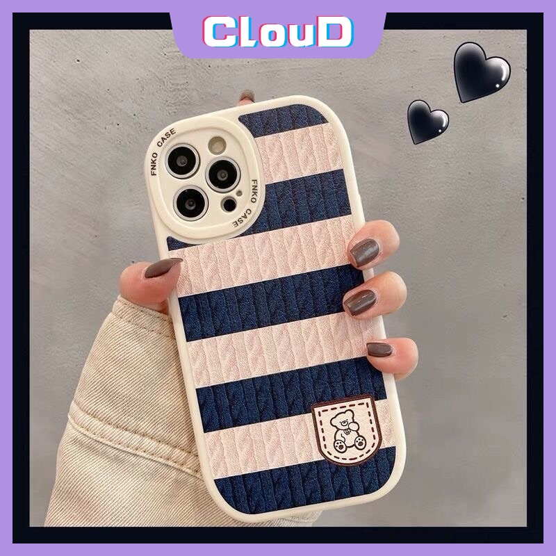 Soft Case Rajut Motif Kartun Beruang Garis OPPO A15 A57 2022 A3S A96 A55 A95 A15s A12 A17 A16K A16 A94 A1K A31 A9 A5 A54 A5S A76 A7 A92 A74 A52 A16E A53 A33 A36 Reno 5F 7Z 5 7 6 4 4 4F