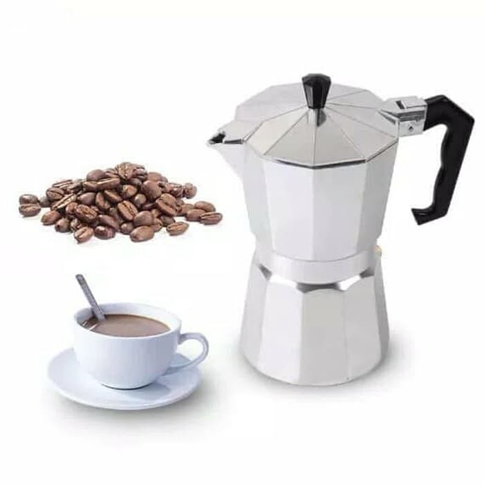 Teko Kopi 3 cup Aluminium - Espresso Coffee Maker - Moca Pot 150ml