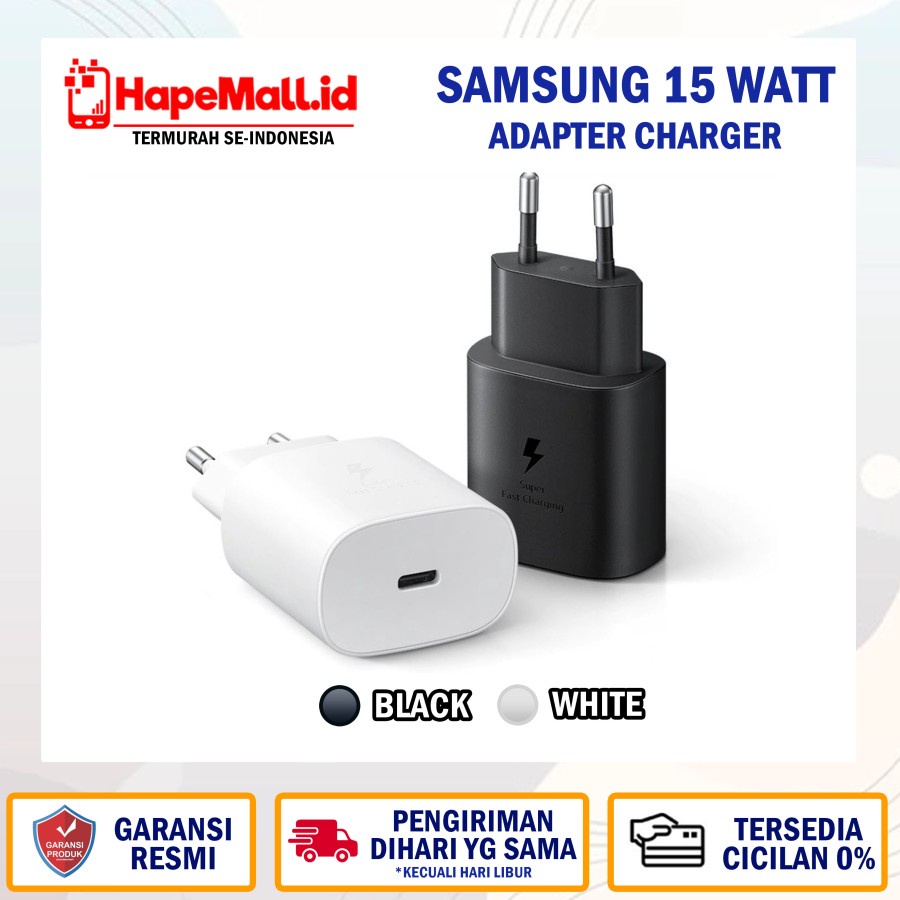 SAMSUNG TRAVEL ADAPTER 15W TYPE C WITH CABLE GARANSI RESMI SEIN ORI