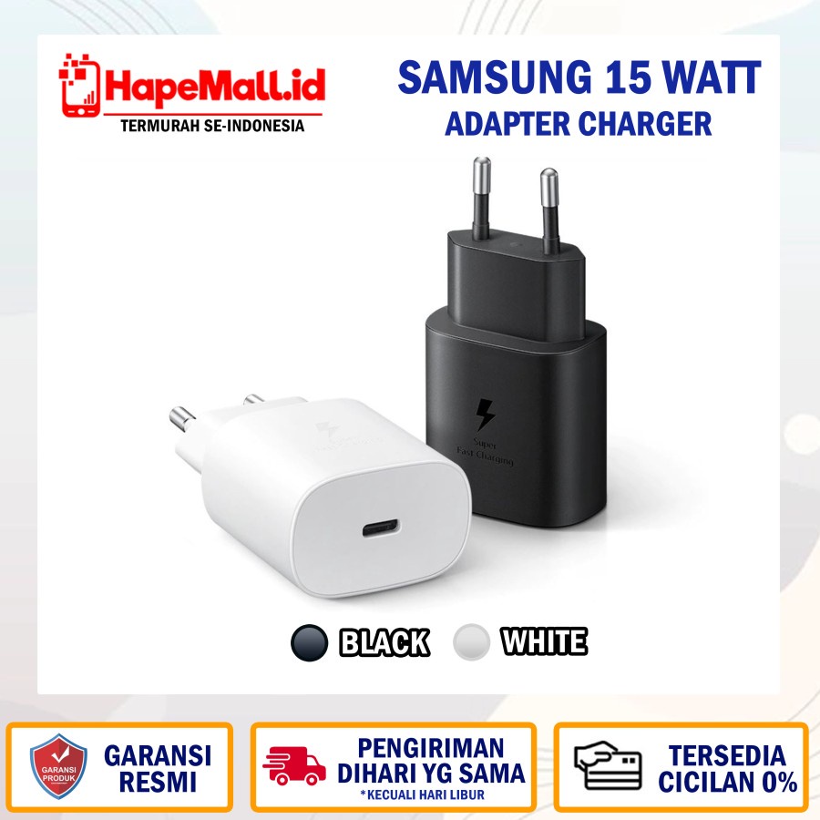 SAMSUNG TRAVEL ADAPTER 15W TYPE C WITH CABLE GARANSI RESMI SEIN ORI