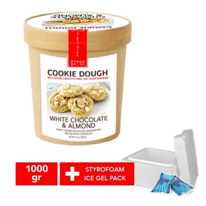 

Cookie Dough White Choco Almonds adonan biskuit 1KG Plus Packaging