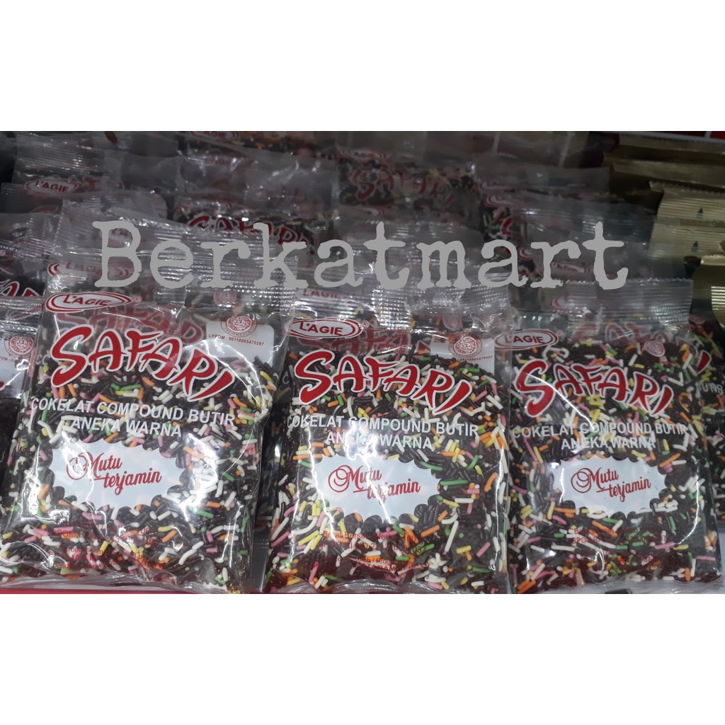 Murah Meses Coklat Warna Warni SAFARI 100 Gram Halal Cokelat Butir