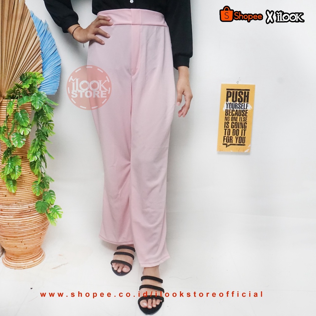 ilook | Kulot Highwaist Wanita Korean Style Bahan Creap | Vera Pant | Kulot Vera