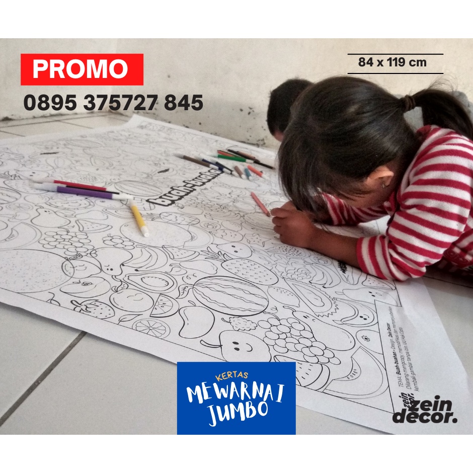 

RK Kertas Mewarnai Jumbo Giant Jumbo Coloring Ukuran A0