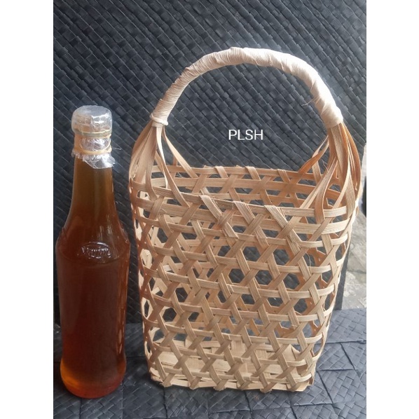 anyaman bambu tas botolan 20×6×22