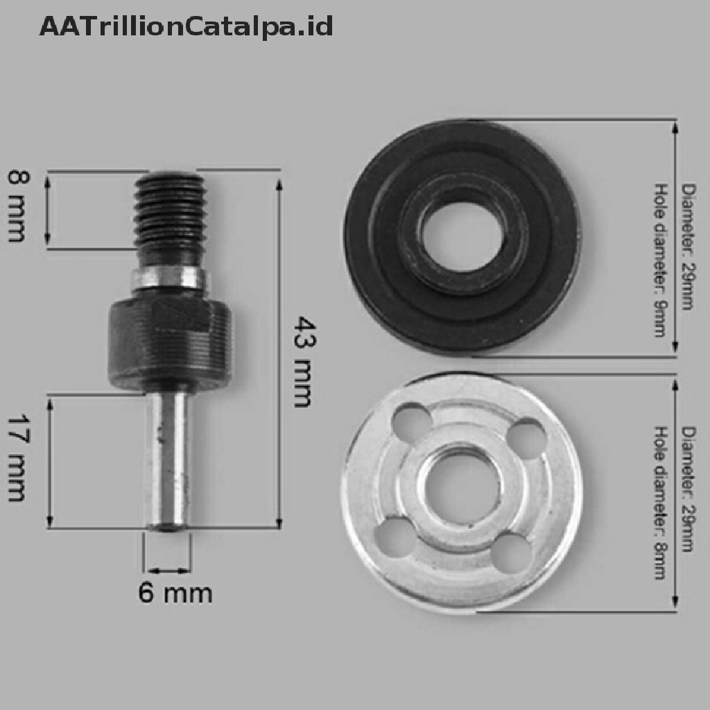 (AATrillionCatalpa) 5pcs / set Batang Konektor Adapter Roda Gerinda Sudut 6mm Untuk Poles