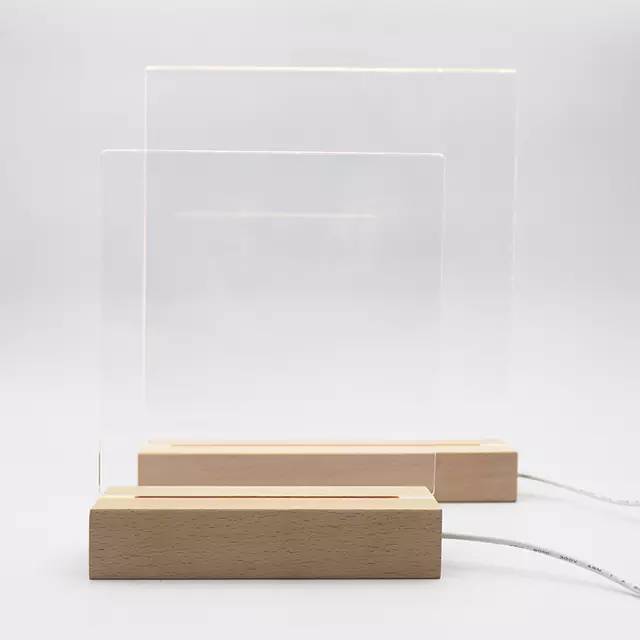 Acrylic lamp polos tanpa gambar / lampu hias acrylic base wood / Akrilik polos