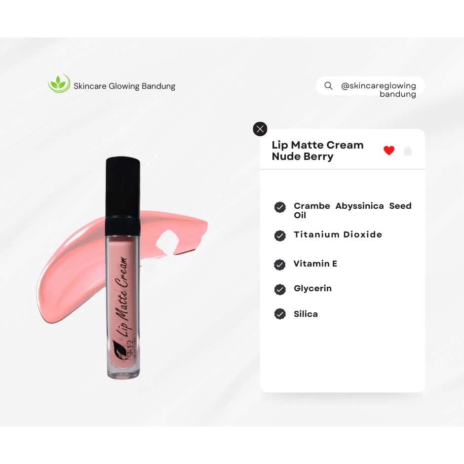 Lip matte Nude Berry Lipcream Pewarna Bibir Lip Krim Cream Bibir Lip Bibir Lip Cream Ringan Di Bibir Penyehat Bibir Perawatan Bibir