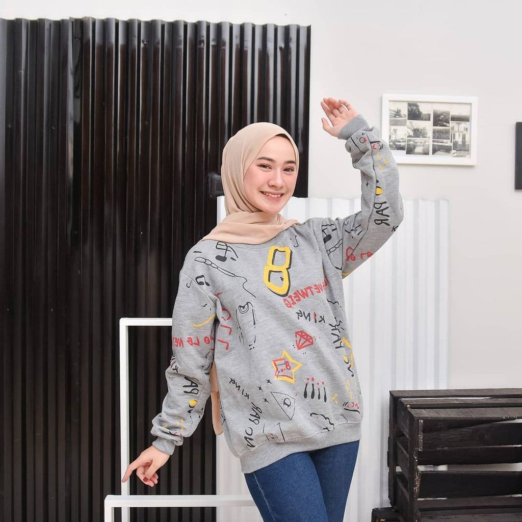 Nara Grosir - 8 Fullprint Sweater l Sweater Terbaru Pria dan Wanita