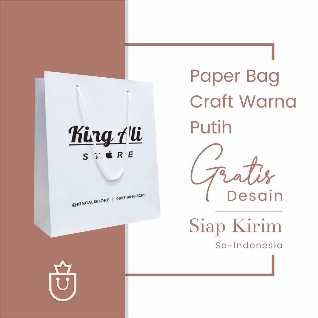 

Paper Bag (tas kertas) Craft Warna Putih | Kemasan Handphone, Hijab, Pashmina, Souvenir, dll.