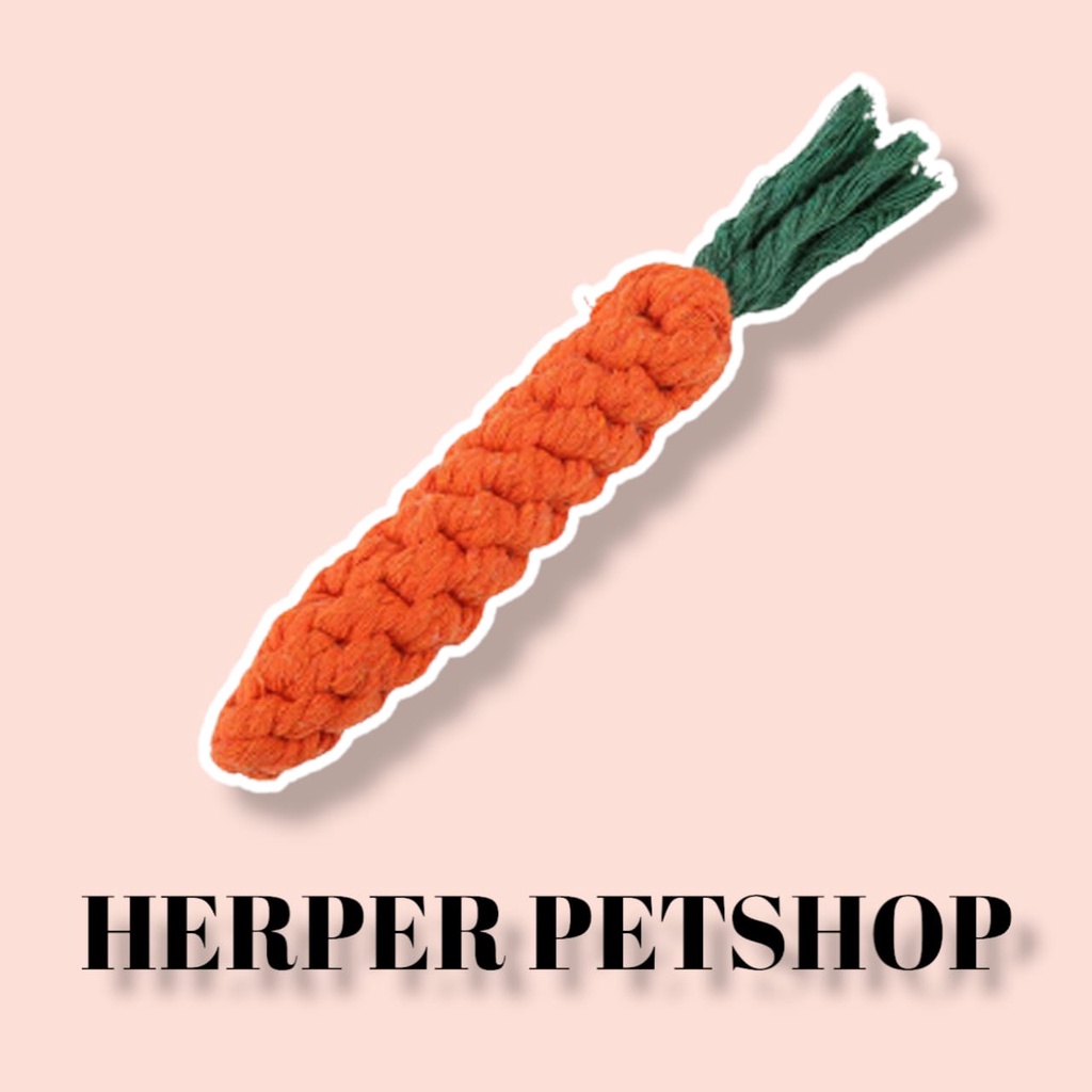 TOY ROPE CARROT MAINAN ANJING KUCING TALI SIMPUL